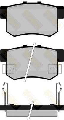 BRAKE ENGINEERING pa738 -  Комплект тормозных колодок, дисковый тормоз
